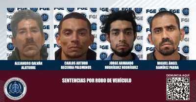 4 sentencias condenatorias por robo de veh�culo