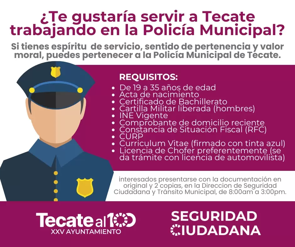 Integrarse a la polic�a municipal