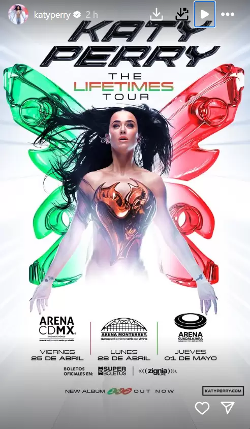 Katy Perry anuncia tres conciertos en M�xico