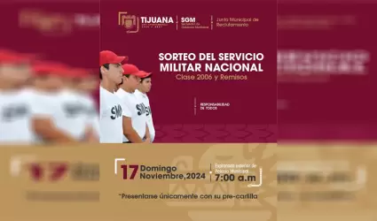 Realizar�n pr�ximo domingo 17 de noviembre el Sorteo del Servicio Militar Nacion