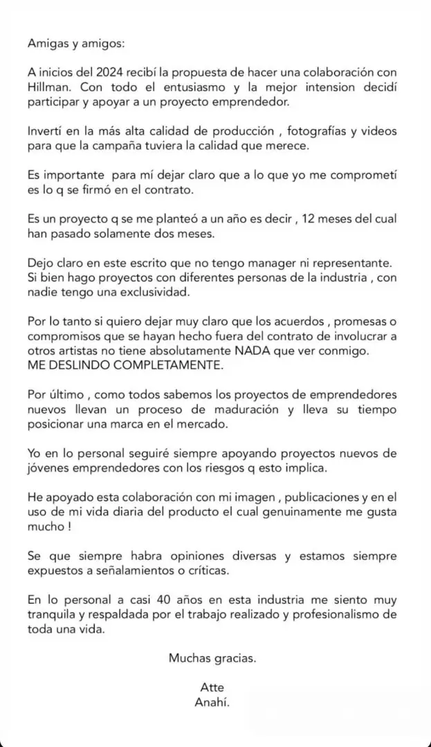Comunicado Anah�