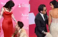 Christian Nodal tuvo el mismo gesto con �ngela y con Cazzu en los Latin Grammy