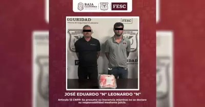 Fuerza Estatal y SEDENA interceptan a dos sujetos con hero�na y fentanilo en Tij