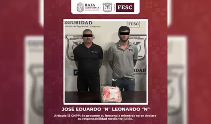Fuerza Estatal y SEDENA interceptan a dos sujetos con hero�na y fentanilo en Tij