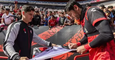 Afici�n Xoloitzcuintle apoy� a su equipo en el entrenamiento rojinegro