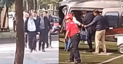 Traslado en helic�ptero de Ricardo Monreal