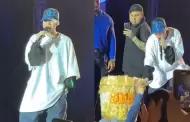 Santa Fe Klan le compra todas las papas de un vendedor y las regala al p�blico