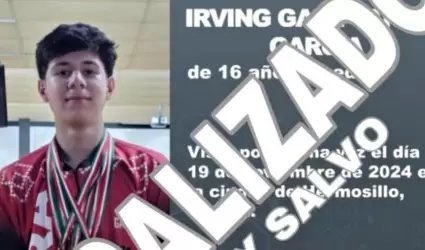 Localizan a salvo a Irving Gael Varela Garc�a
