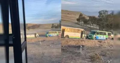 Conductor de transporte p�blico caus� tr�fico al circular en sentido contrario