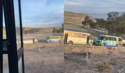 Conductor de transporte p�blico caus� tr�fico al circular en sentido contrario