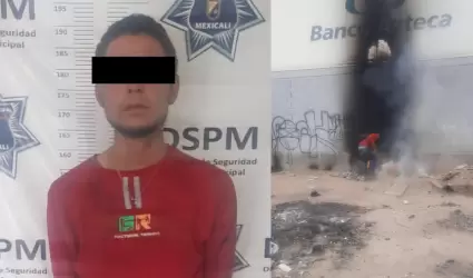 Detenido por causar da�os a comercio en Mexicali