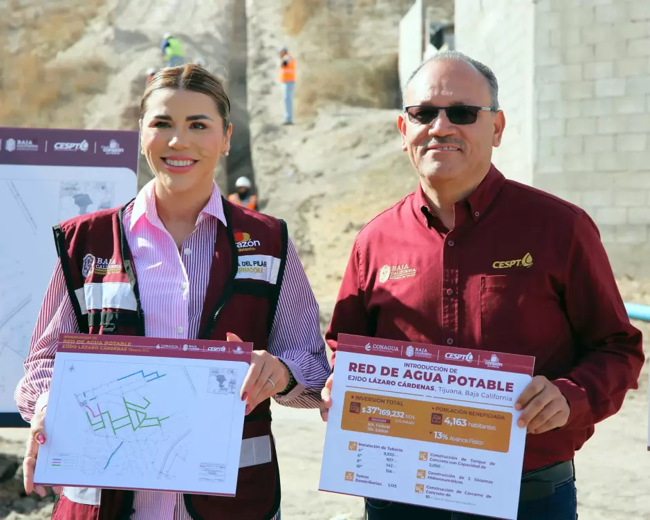 Obra de introducci�n de agua potable en el ejido L�zaro C�rdenas 3ra Secci�n