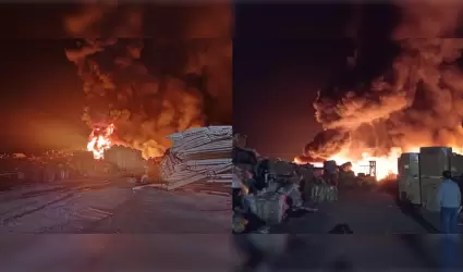 Bomberos Atendieron Incendio en Recicladora de la Colonia G�mez Mor�n