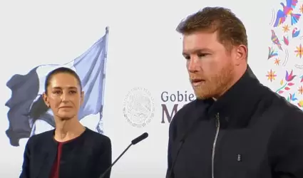 Sa�l "Canelo" �lvarez, acude a la ma�anera de Sheinbaum