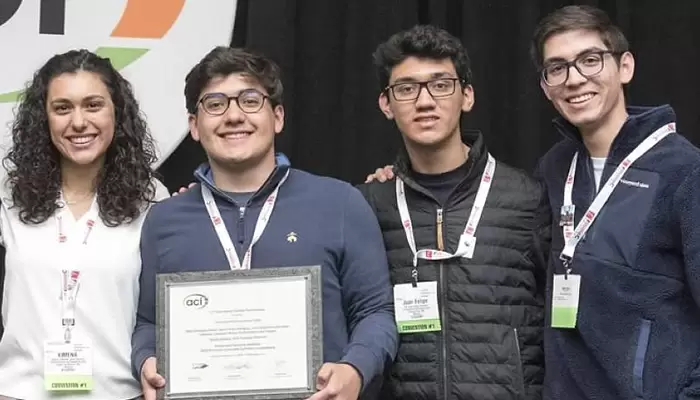Estudiantes IBERO triunfan en competencia Internacional de concreto permeable