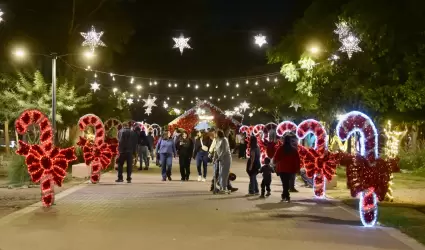 Ambiente navide�o en el Parque Madero