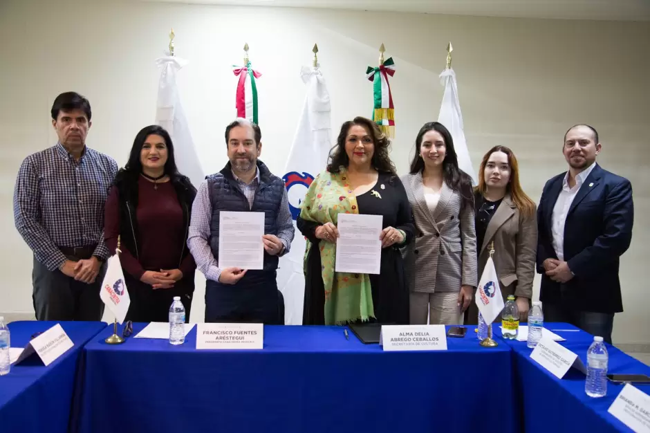 Firman convenio de colaboraci�n Cultura y Canacintra Mexicali