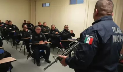 Capacitaci�n de polic�as municipales en Tijuana
