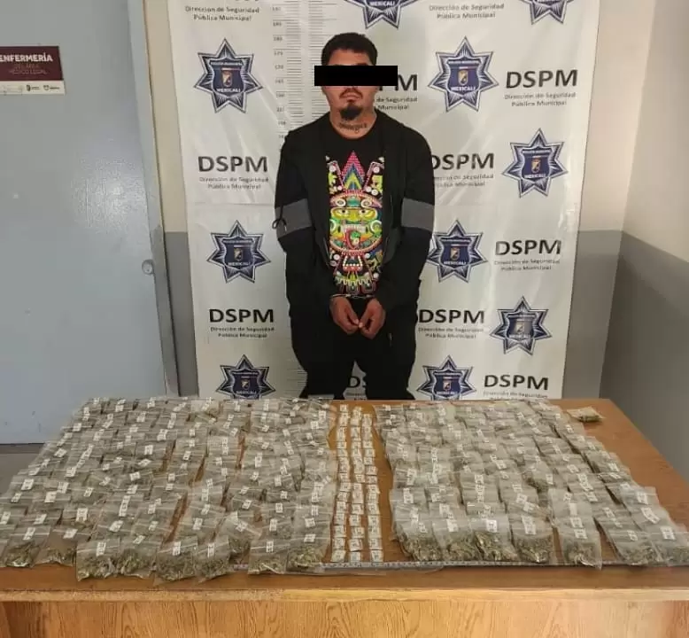 Detienen a hombre con m�s de 290 bolsas de droga
