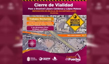Cierre de vialidad