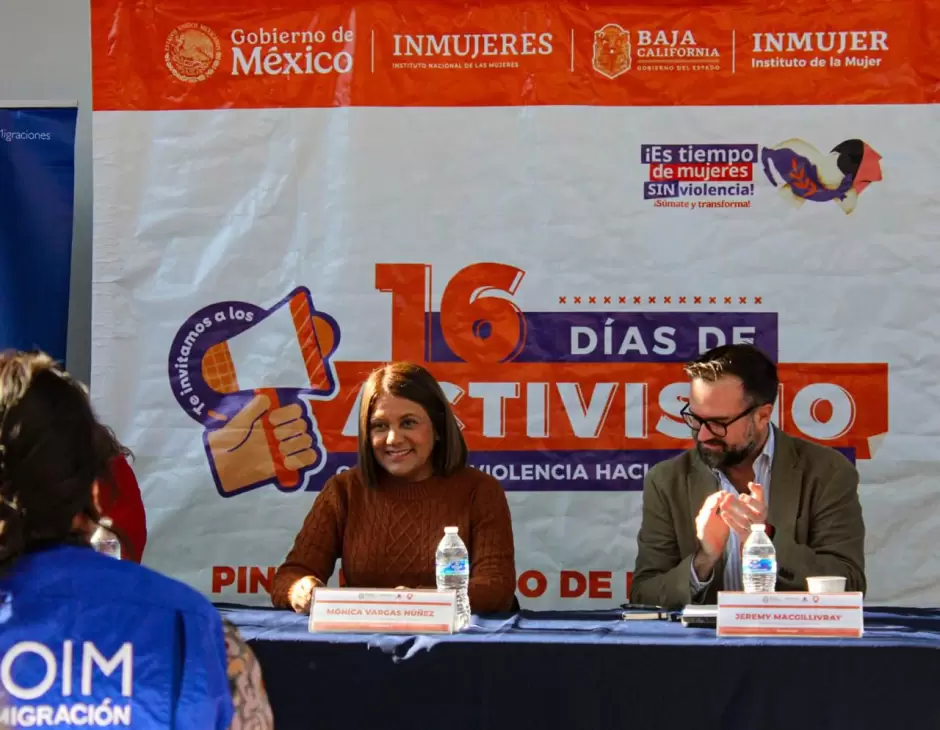 Realizan instalaci�n de Punto Naranja y presentaci�n de gu�a de atenci�n a mujeres migrantes en comunidad Aves