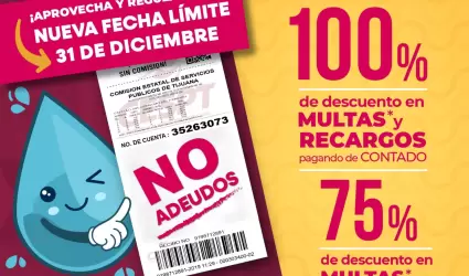 Extienden vigencia del decreto de condonaci�n de recargos por consumo de agua ha