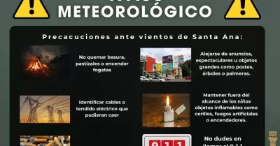 Alertan por condici�n Santa Ana para este martes