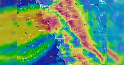 Rachas de viento de hasta 108 km/h impactan la regi�n Tijuana-San Diego por la C