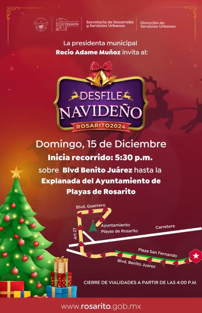 Presidenta Roc�o Adame invita al desfile navide�o el pr�ximo domingo 15 de diciembre