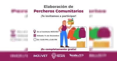 Invita IMJUVET a participar en la elaboraci�n de percheros comunitarios