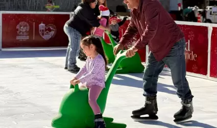 Pista de patinaje navide�a