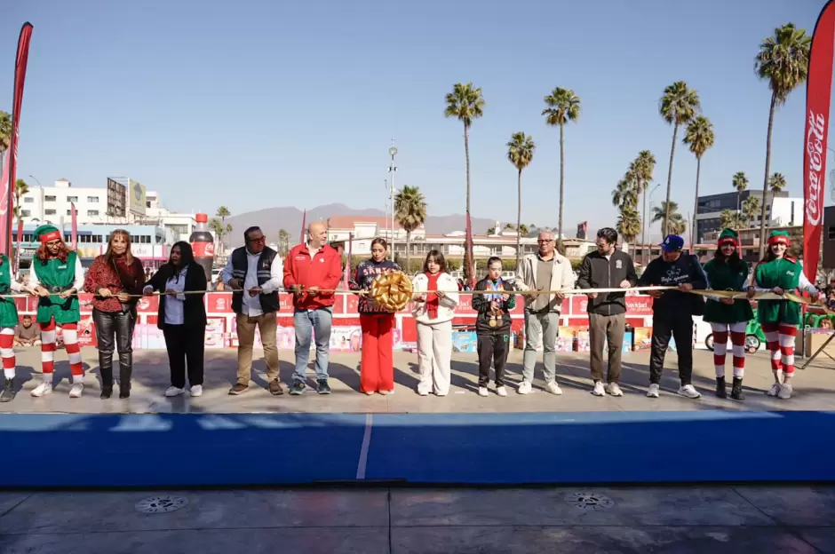 Pista de patinaje navide�a