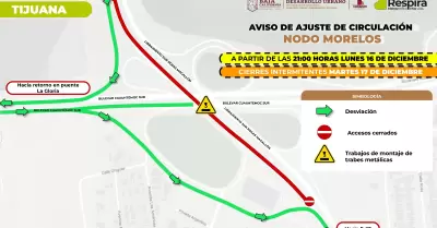 Cambios de circulaci�n por obras del Nodo Morelos