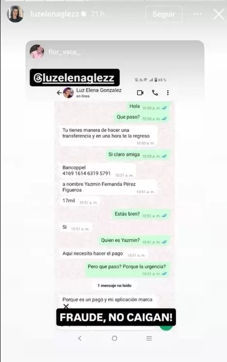 Luz Elena Gonz�lez revela que hackearon su cuenta de WhatsApp