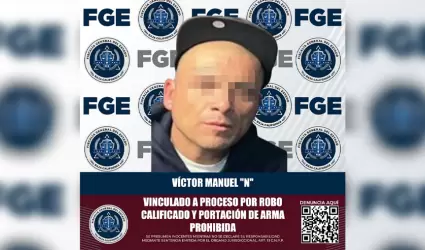 Vinculan a proceso a "El Visitas" por robo calificado y portaci�n de arma prohib