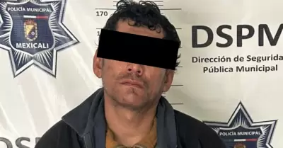 Detenido por intento de robo con violencia y da�os en propiedad ajena en Mexical