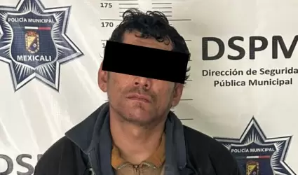Detenido por intento de robo con violencia y da�os en propiedad ajena en Mexical