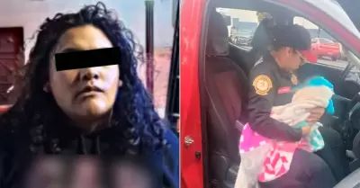 Detienen a mujer que se rob� a una beb�