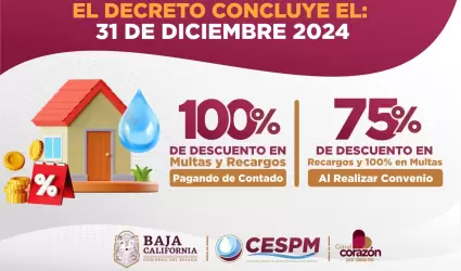 Concluye decreto de condonaci�n de recargos de agua el 31 de diciembre