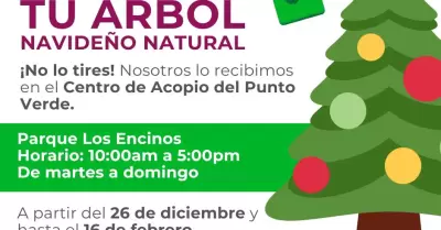 Programa de reciclaje de �rboles navide�os