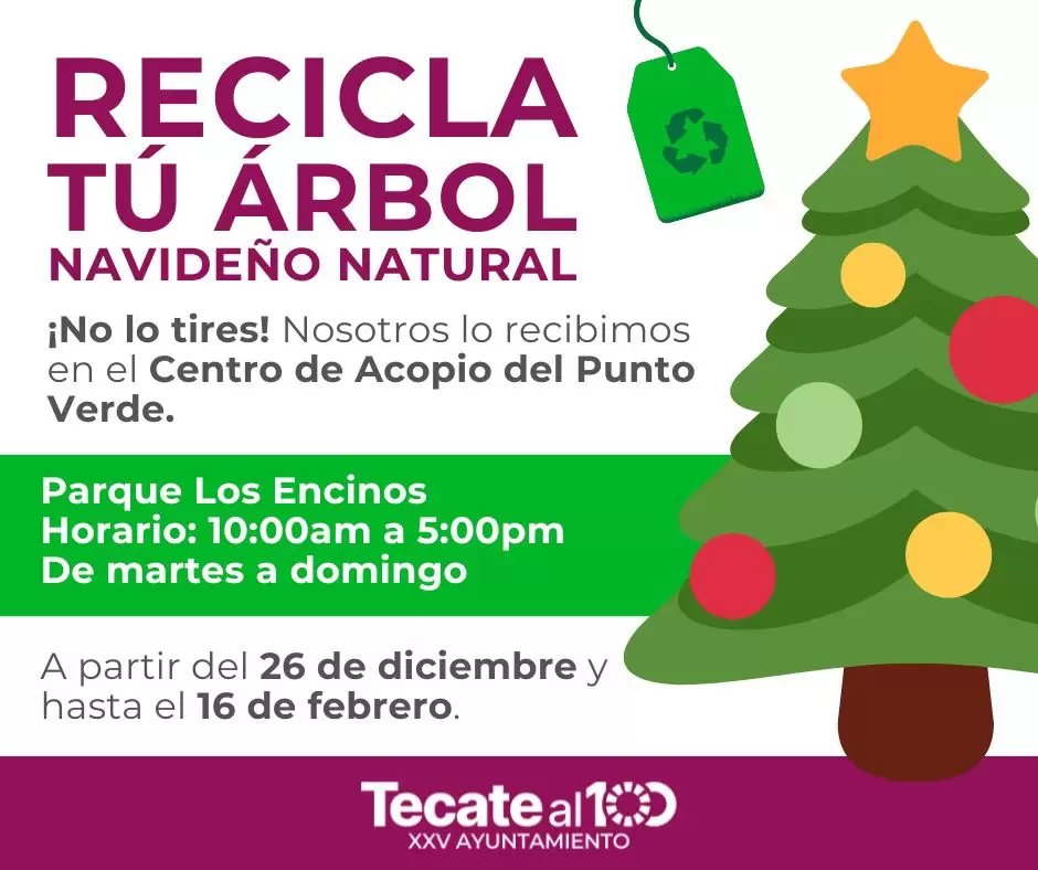 Programa de reciclaje de �rboles navide�os