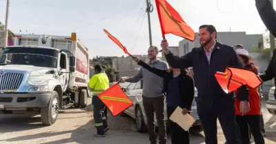 Arranque a nueva ruta de recolecci�n de basura en la colonia Lomas del Refugio