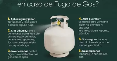 Emite Direcci�n de Bomberos recomendaciones para detectar fugas de gas