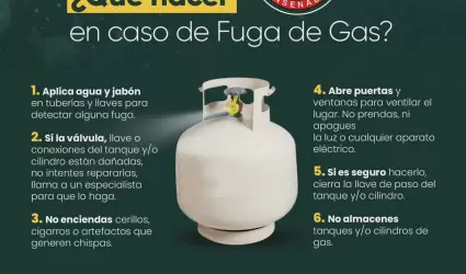 Emite Direcci�n de Bomberos recomendaciones para detectar fugas de gas
