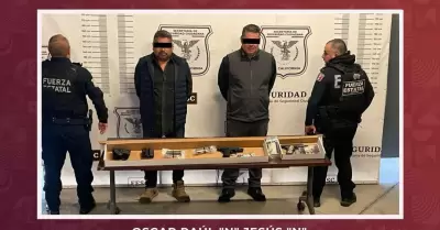 Detienen a 4 sujetos armados y aseguran veh�culo con luces estrobosc�picas