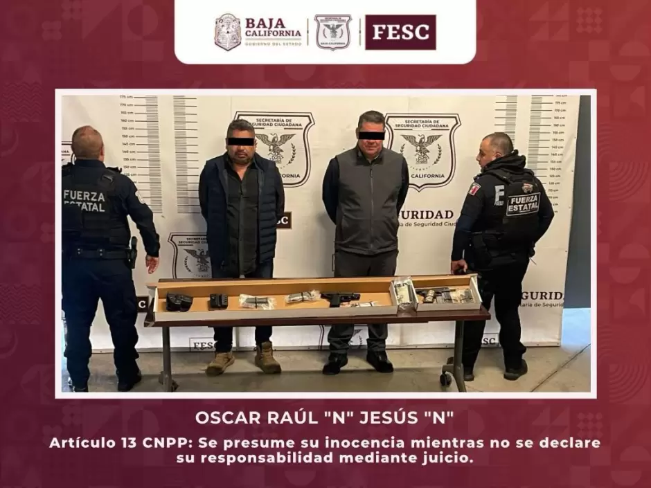 Detienen a 4 sujetos armados y aseguran veh�culo con luces estrobosc�picas