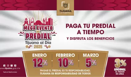 Tijuana inici� enero con 12% de descuento en el pago del impuesto predial