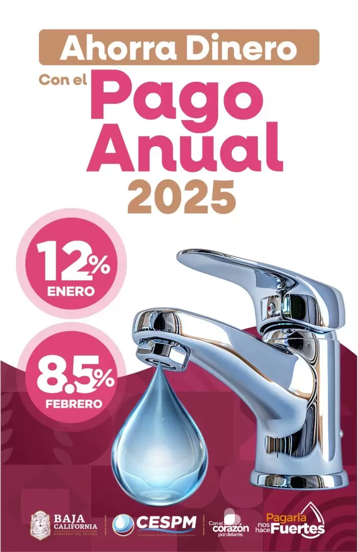 CESPM pone a disposici�n el pago anual del agua con descuento