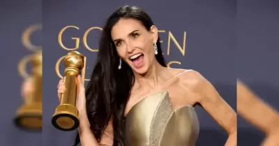 La emotiva reacci�n de la familia de Demi Moore al ganar su primer Globo de Oro