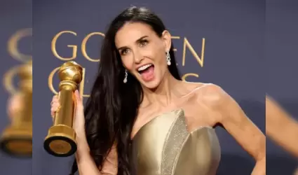 La emotiva reacci�n de la familia de Demi Moore al ganar su primer Globo de Oro